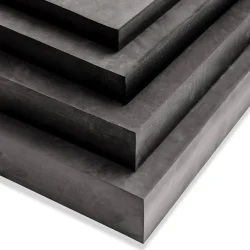 Close-up of stacked XLPE foam sheets showing the closed-cell foam material and cut-edge texture.